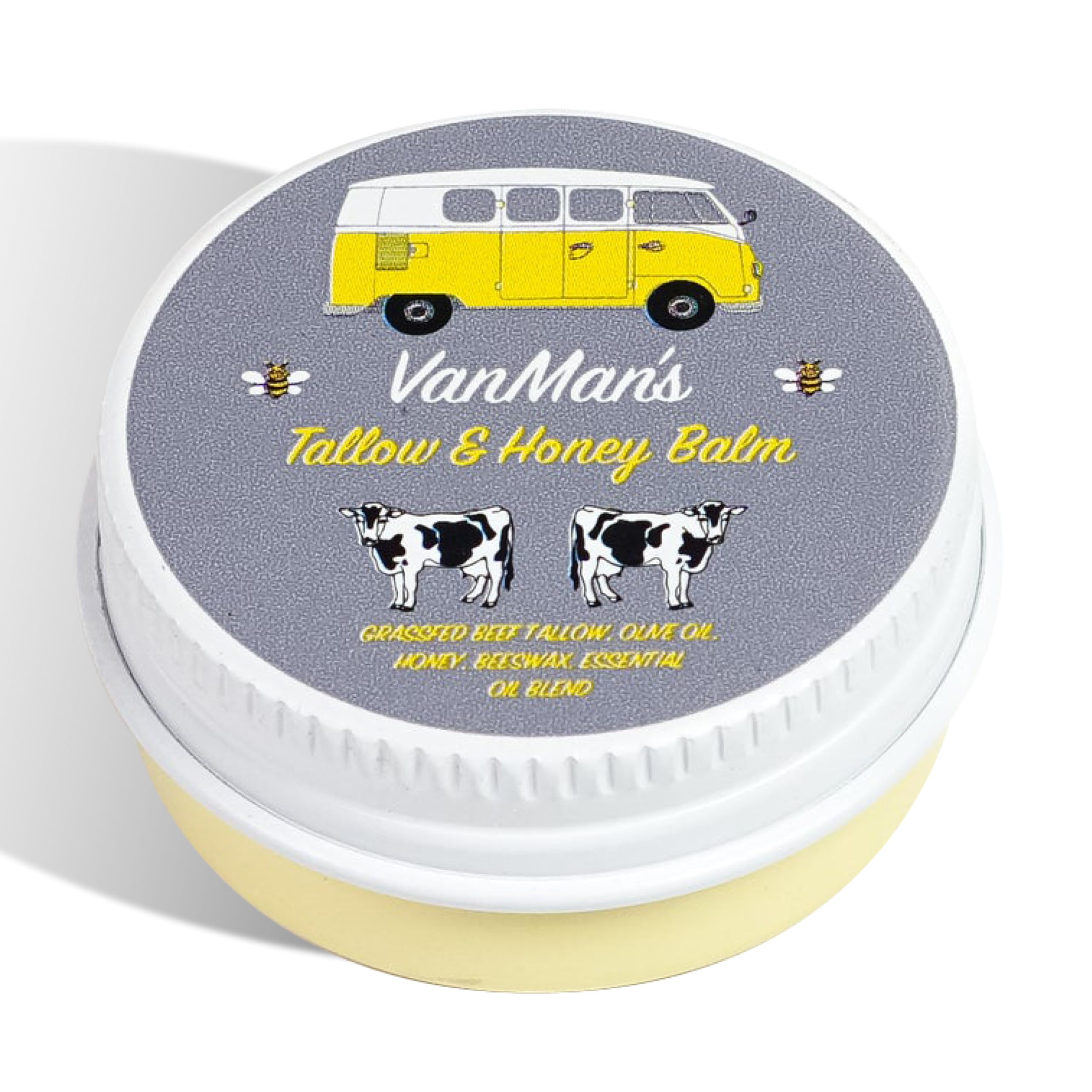 Tallow and Honey Balm tin lid